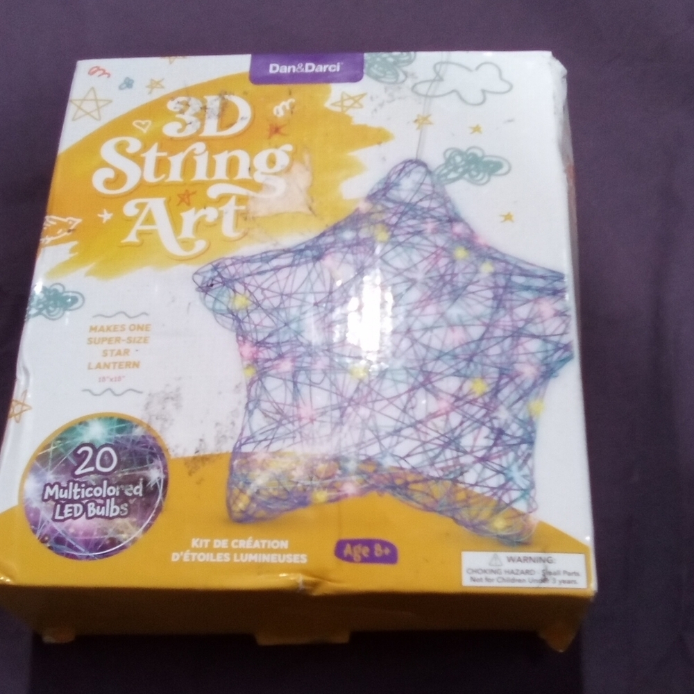 3D String Art Kit with Multicolor LED Lights